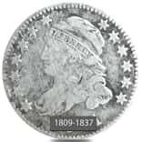 1809-1837 Capped Bust Dime 10C Silver Coin Fine (Random Year)