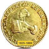 1825-1869 Mexico 1 Escudo Gold Coin Avg Circ (Random Year)