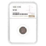 1830 Silver Early Half Dime H10C NGC VF 25