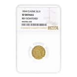 1834 $2.5 Classic Liberty Head Quarter Eagle Gold Coin NGC XF Details