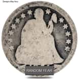 1837-1891 Seated Liberty Dime 10C Silver Coin Circulated (Random Year)