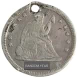 1838-1891 Seated Liberty Silver Quarter Dollar Cull (Random Year)