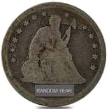 1838-1891 Seated Liberty Silver Quarter Dollar Circulated (Random Year)