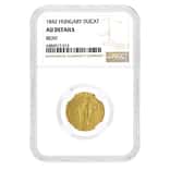 1842 Hungary 1 Ducat Gold Coin NGC AU Details