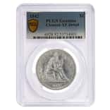 1842 Seated Liberty Silver Dollar $1 Coin PCGS XF Detail