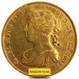 1856-1862 Spain 100 Reales Isabella II Gold Coin Ex-Jewelry (Random Year)