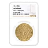 1864 $20 Liberty Head Double Eagle Gold Coin NGC XF Details