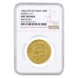 1866 VS 1922 India Princely States Kutch Y-19 Pragmalji II Gold Coin NGC UNC Details