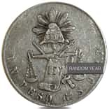 1871-1892 Mexico Second Republic 1 Peso Silver Coin Avg Circ (Random Year)