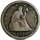 1875-S United States Silver Twenty Cents 20C Very Good VG