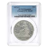 1876-S Silver Trade Dollar $1 PCGS UNC Detail