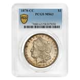 1878-CC Morgan Silver Dollar $1 PCGS MS 63