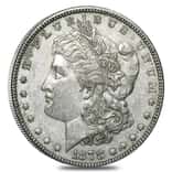 1878 Silver Morgan Dollar 7 Tailfeathers Reverse of 79 AU