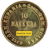 1879-1913 Finland 10 Markkaa Gold Coin AU/BU (Random Year)