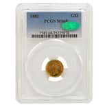 1882 $1 Gold Indian Princess Head Type 3 PCGS MS 68 CAC