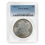 1883-CC Morgan Silver Dollar $1 PCGS MS 63