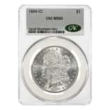 1884-CC Morgan Silver Dollar $1 CAC MS 60