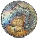 1887 Morgan Silver Dollar $1 BU Toned