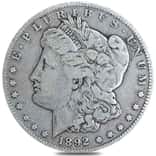 1892-CC Morgan Silver Dollar $1 Very Good VG
