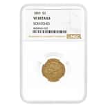 1859 $3 Indian Princess Head Gold Coin NGC VF Details