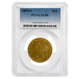 1895 O $10 Liberty Head Gold Eagle Coin PCGS AU 50