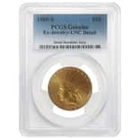 1909 S $10 Indian Head Gold Eagle Coin PCGS UNC Detail