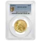 1910-S $10 Indian Head Gold Eagle Coin PCGS AU 55