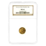 1915-S $1 Panama Pacific Exposition Commemorative Gold Coin NGC MS 62