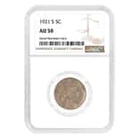 1921-S Buffalo Nickel 5C NGC AU 50