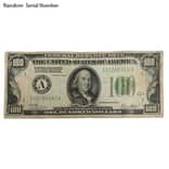 1928 $100 Federal Reserve Note United States Avg Circ