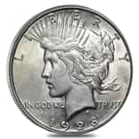 1928 S Silver Peace Dollar AU