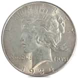 1934-D Peace Silver Dollar $1 AU