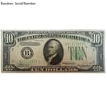 1934 $10 Federal Reserve Currency Note Avg Circ