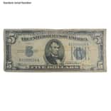1934 $5 Silver Certificate Currency Note Cull