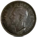 1937-1947 Canada George VI Silver Dollar Avg Circ (.800 Fine)