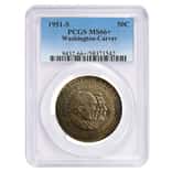 1951-S Washington Carver 90% Silver Half Dollar 50C Commemorative Coin PCGS MS 66+