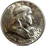 1955 Franklin "Bugs Bunny" Silver Half Dollar 50C AU/BU
