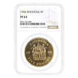 1966 Rhodesia 5 Pounds Proof Gold Coin NGC PF 63