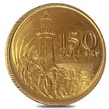 1969 Gold Singapore 150th Anniv $150 Coin AGW .7328 oz BU