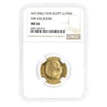 1976 Egypt 1 Pound Om Kalsoum Gold Coin NGC MS 66