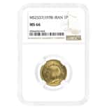 1978 (MS 2537) 1 Pahlavi Gold Coin NGC MS 66