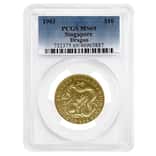 1983 1 oz Singapore Gold Dragon Coin PCGS MS 69