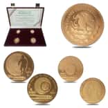 1986 1.5 oz Gold Mexico World Cup Proof 4-Coin Set (w/Box & COA)