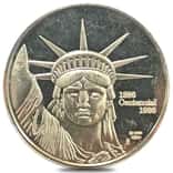 1986 1 oz MTB Liberty Silver Round .999 Fine