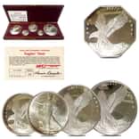 1986 31.67 oz Silver American Eagle's Nest Set (w/Box & COA)