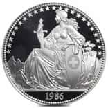 1986 Switzerland 5 oz Helvetia Eternal Pact Proof Silver Round .999 Fine