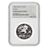 1989 1 oz Chinese Proof Platinum Panda 100 Yuan NGC PF 68 UCAM