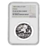 1989 1 oz Chinese Proof Platinum Panda 100 Yuan NGC PF 69 UCAM
