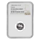 1990 1/10 oz Chinese Proof Platinum Panda 10 Yuan NGC PF 70 UCAM