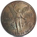 1990 1 oz Mexican Silver Libertad Coin .999 Fine Cull
